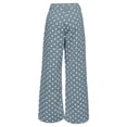 thumbnail image 6 of DHFJKG Polka Dot Jeans Womens Loose Fit Mid Rise Denim Trousers Wide Leg With Pockets Trendy Trousers, 6 of 6