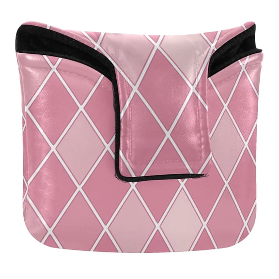 Haosy Pink Block Golf Mallet Putter Cover Strong Magnetic Leather Golf Club Headcover Closure