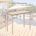 thumbnail image 3 of Costway 48" Outdoor Counter Height Table Patio Bar Table Heavy Duty Rectangle Metal Frame, 3 of 9