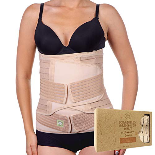 3 in 1 Mesh Breathable Elastic Postpartum Recovery Waist Abdomen Pelvic Binder Girdle Band Abdominal Slimming Shaper Support Belt for Women and Maternity L