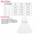 thumbnail image 7 of YONGHS Kids Sleeveless Floral Lace Flower Girl Dress Bridesmaid Wedding Pageant Ball Gown White 16, 7 of 7
