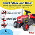 thumbnail image 5 of DOLU Pedal Tractor Ride On Toy, Durable Outdoor Car for Kids Ages 3 and Up, Red, 5 of 8