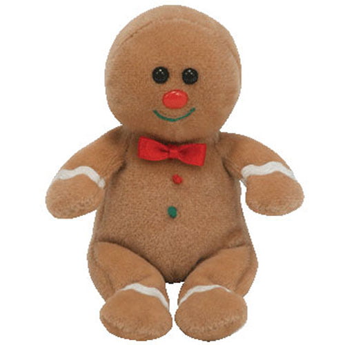 Details about   Rare Ty Beanie Babies Jingle Beanies Sweeter Gingerbread Man 4.5" Plush Ornament 