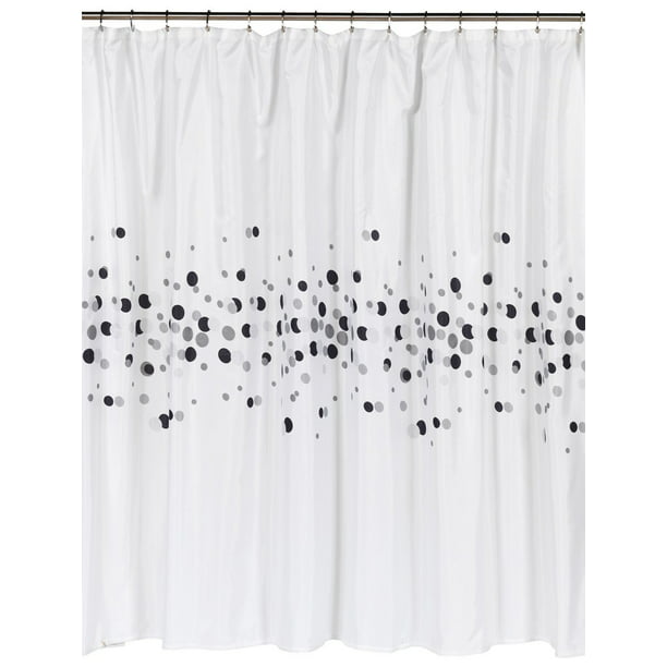 Royal Bath Dots Extra Long 100, Long Shower Curtain Measurements