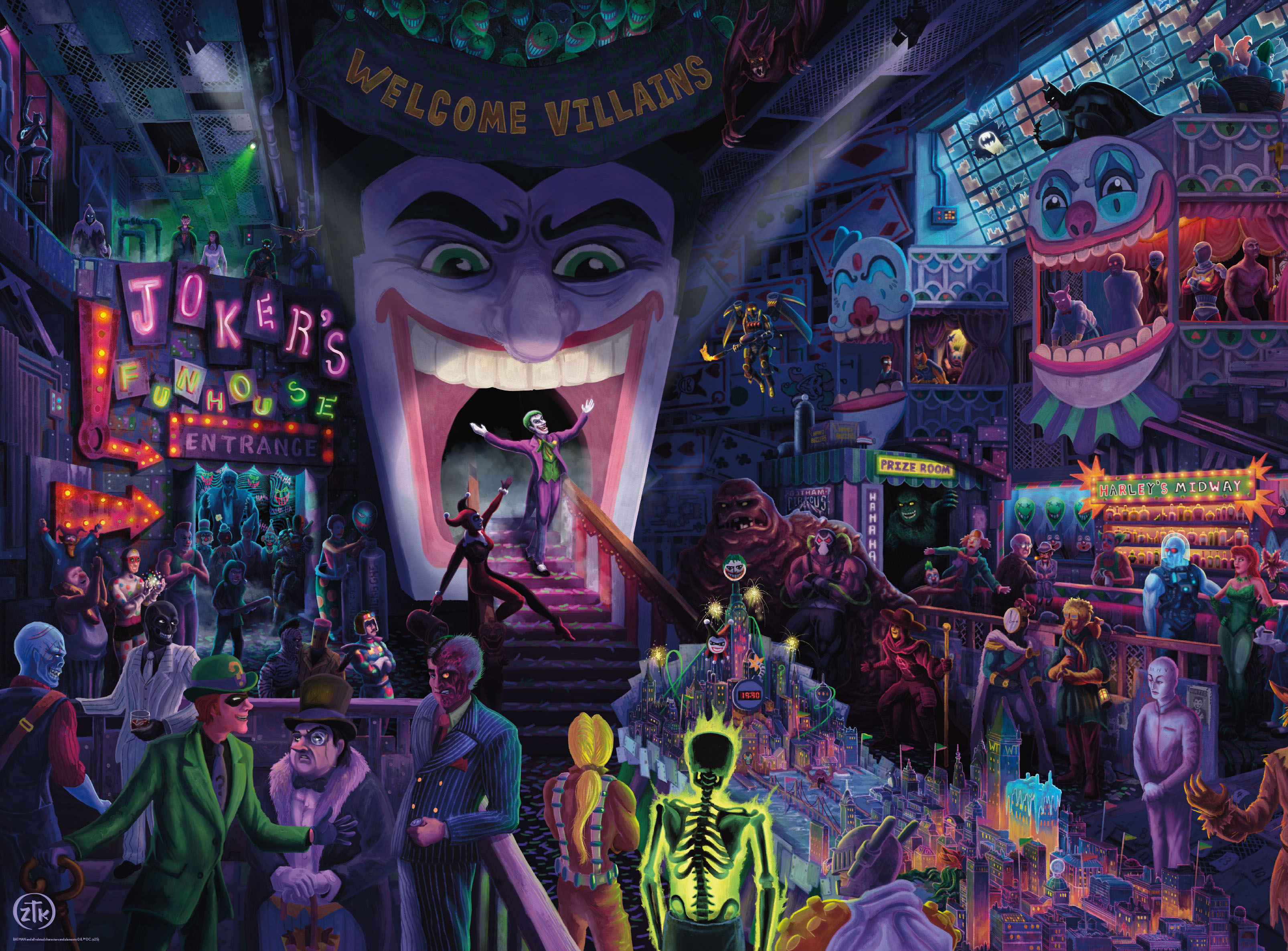 Ceaco Thomas Kinkade The Joker's Ball 1000-Piece Interlocking Jigsaw Puzzle for Children Ages 14+