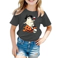 thumbnail image 2 of NIEWTR 2t 3t 4t 5t Kids Summer Short Sleeve Tee Tops Girls Halloween Pumpkin T-Shirt Cotton Short Sleeve Crew Neck T Shirt Kids Summer Short Sleeve Tee Tops(11-12 Years), 2 of 7