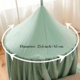 thumbnail image 4 of Dosel de cama para niñas, dosel de cama princesa rosa suave para cama de niñas, dosel con volantes para dormitorio infantil - verde, 4 of 5