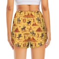 thumbnail image 3 of Picia Brave Cowboys Pattern Women's 2 in 1 Athletic Running Shorts High Waisted Workout Casual Gym Sweat Shorts with Comfy Liner Zipper Pockets-Medium, 3 of 9