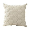 thumbnail image 2 of Valentines Day Love Heart Pillow Covers, Valentines Day Decoration Heart Soft Plush Faux Fur Jacquard Throw Pillows for Bedroom Sofa Holiday Festivals Home Decor, 2 of 7