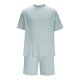 thumbnail image 5 of Traje Deportivo Perforado de los Hombres, Moda de Manga Corta Cuello Redondo de Ocio para el Desgaste Casual Y de Playa, Blusa Atlética de Poliéster Suave, 5 of 9