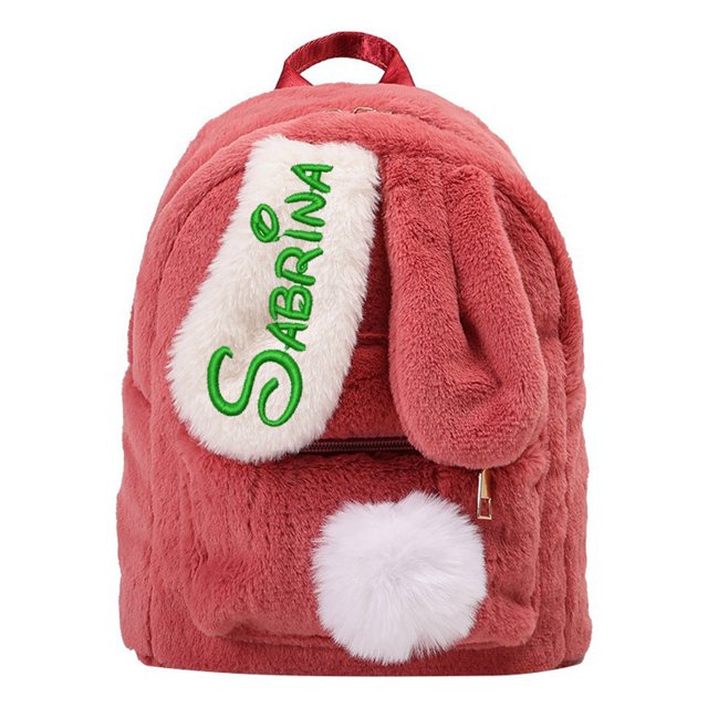 CXYYY Cute Embroidered Bag 2025 Double Color Rabbit Women's Backpack