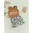 thumbnail image 3 of Coduop Baby Boys Summer Outfit Sets Sleeveless Vest and Sun Cactus Shorts Two-Piece Clothes Set, 3 of 7