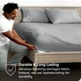 thumbnail image 4 of Bare Home  Deep Pocket Fitted Sheet & Pillowcase Set, Hypoallergenic Light Blue Full, 4 of 5