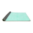 thumbnail image 2 of Ahgly Company Indoor Square Solid Turquoise Blue Modern Area Rugs, 4' Square, 2 of 4