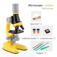 thumbnail image 3 of Microscopio para niños TANGJMXG kit de experimentos científicos lente de aumento 100X/400X amarillo, 3 of 4