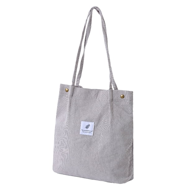 Bolso de mano de pana para mujer, bolso de pana para mujer, bolso de hombro reutilizable para compras, oficina, escuela, viajes