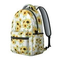 thumbnail image 2 of White Sunflower Backpack for School,Cute School Bag,Schoolbag with Adjustable Shoulder Straps & Padded Back,15.3"x11"x7.1".﻿, 2 of 6