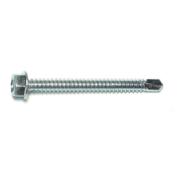 #14-14 x 2-1/2" Zinc Hex Washer Head Self-Drilling Screws SDSHWS-254 (35 pcs.)
