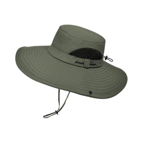 Daolelai Fisherman Hat Men's Summer Hat Large Brim Sunshade Outdoor Hat Mountaineering Sun Protection Breathable Sun Hat Men