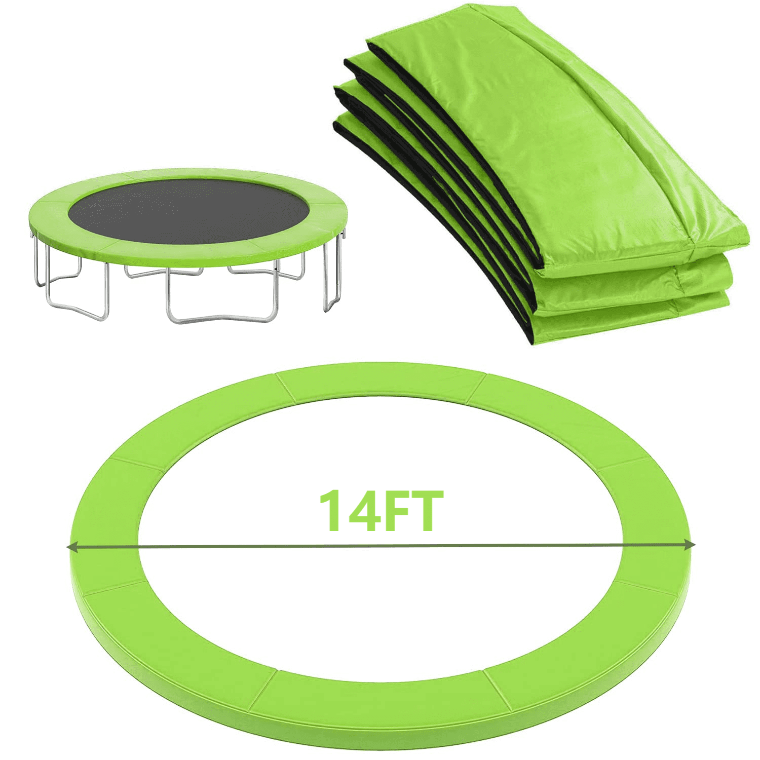 Kumix Trampoline Replacement Spring Pad, 12FT, 14FT, 16FT Trampoline