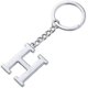 thumbnail image 1 of Llavero con letra inicial de plata para hombre y mujer, llavero personalizado con monograma del alfabeto para llaves de coche., 1 of 1