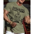 thumbnail image 3 of Gymish Dare to Defy Gravity Workout T-Shirt for Men – Funny Gym Shirt, Men's Athletic Tee, Lifting T-Shirt, Workout Clothes for Men, Fitness Apparel, 3 of 5