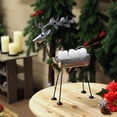 thumbnail image 4 of Alpine Corporation Rustic Metal Deer Candle Decor with Warm White LED Lights, 4 of 13
