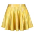 thumbnail image 3 of HDE Girl's Metallic Skater Skort Dance Athletic Shiny Holographic Scooter Skirt, 3 of 6