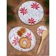 thumbnail image 3 of Poinsettia Christmas Round Decorative Platter, 3 of 6