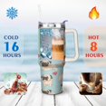 thumbnail image 4 of 40 oz Pug Tumbler with handl, Straw, Dog Travel Mug Water Bottle, Stainless Steel Insulated Cup with Lid and Straw, Birthday Christmas Gifts, 4 of 6
