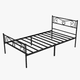 thumbnail image 4 of Marco de Cama King Size con Cabecera y Pie de Cama - Base de Metal con Soporte de Varillas, No Necesita Box Spring, Fácil Armado, 4 of 12