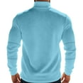 thumbnail image 6 of UVEASISHA Quarter Zip Fleece Sweatshirt Men Stand Up Collar Long Sleeve Pullover Tops Winter Fuzzy Warm Sweatshirts Solid Color Athletic Shirts Sky Blue 3XL, 6 of 10