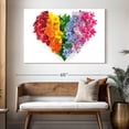 thumbnail image 3 of Elephant Stock Rainbow Floral Heart Wall Art - Horizontal Canvas Wall Art - Living Room Wall Decor - Love Canvas - Blue And Orange Decor - 51" x 34", 3 of 8