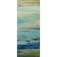 thumbnail image 2 of Studio Nova 12x24 Black Ornate Wood Framed with Double Matting Museum Art Print Titled - Blue Indigo Panel II, 2 of 4