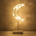 thumbnail image 2 of Vorkoi Moon Table Lamps Warm White LED Night Light Battery & USB Operated Creative Desk Lamp Mood Light for Wedding Home Bedroom Party Decoration, 2 of 6