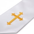 thumbnail image 6 of Reversible Embroidery Clergy Stole with Crossed Design Tassels for Priests Pastors Services Religious Ceremonies Reversible Clergy Stole, 6 of 7