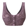 thumbnail image 2 of Lixiuxyad Comfortable Front Closure Bra For Women Vest Style Underwear For Elderly Ideal For Casual Wear All Seasons,Bras for Women Purple 46, 2 of 7