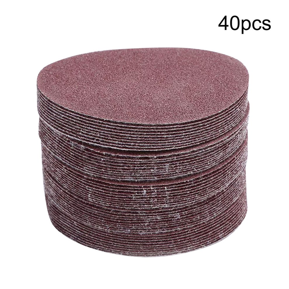 40PCS 5in 125mm Round Sandpaper Disk 60180 Grit Sanding Disc Sand