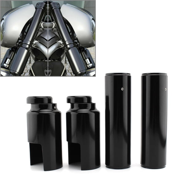 ZS Motorcycle Upper Full Lower Fork Cover Set For Harley Davidson V-Rod Vrod 2007-2011 Gloss Black