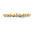 thumbnail image 4 of 14K Yellow Gold Ring Band Diamond Round Fancy, Size 5, 4 of 5