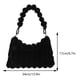 thumbnail image 1 of Bolso bandolera mullido para mujer, bolso de hombro suave y único para otoño invierno (negro), 1 of 6