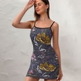 thumbnail image 3 of Ladies Elegant Sling Sleeveless Sexy Dress floral, 3 of 6