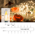 thumbnail image 2 of MoNiBloom 3 Pieces 43Ft Halloween Tree Lights, Reusable 8 Modes Led Christmas Lights Indoor Outdoor Waterproof with Charge Power, Time Setting Function and 100 Bulbs, Warm Color, 2 of 10