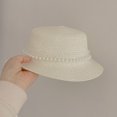 thumbnail image 2 of Fairy Hat Children‘s Pearl Lace Fairy Floating Sunshade Straw Hat, 2 of 6