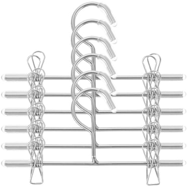Qijita 6Pcs Mini Hangers Miniature Metal Hanger Doll Clothes Hanger Mini House Decor