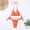 Orange, variant on zanvin Womens High Waisted Bathing Suits Bikini Sets Two Piece Swimsuits,White,S