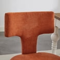 thumbnail image 2 of Hassch Farmhouse Dining Chairs Set of 2, Linen Fabric Upholstered Kitchen Side Chairs with Curved Ergonomic Backrest, Copper Nailhead Trim, Solid Wood Legs, 300 lbs Capacity (Orange), 2 of 10