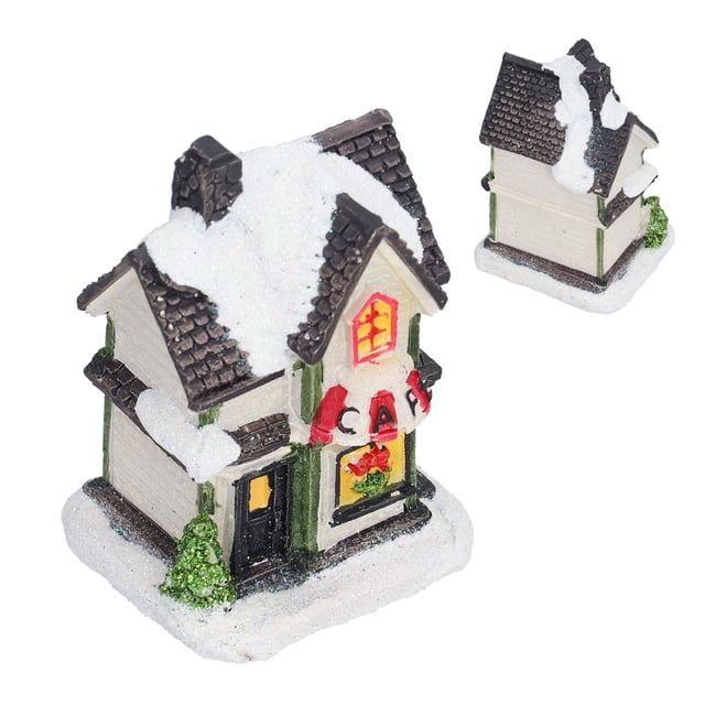 Faro Luminoso Navideño, Casa De Luz LED De Resina Navideña Para Recoger Recuerdos, Luz Cálida De 20 Lm, Brillante Para Festivales, Fiestas De Invierno, Bodas