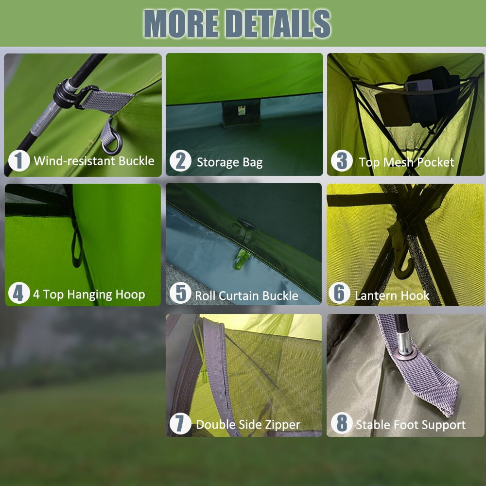 ASTRAEA 1 Person Backpacking Tents, Easy Setup Camping Tent with Skylight & Waterproof Rainfly & Ground Vents Lightweight for Camping Travel