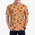thumbnail image 3 of Rocae Hippie Ditsy Floral for Men's Short Sleeve Polo Shirt, Quick Drying Performance Moisture Wicking Sports Men's Golf Shirt Small, 3 of 9
